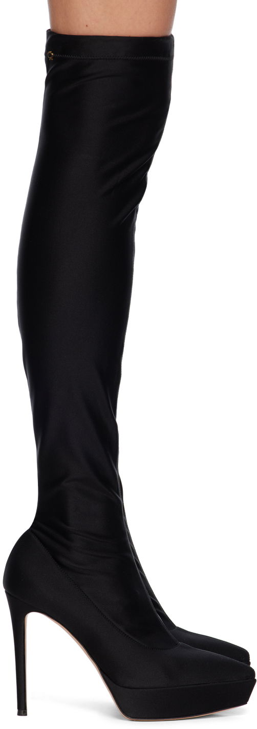 Tenisky a topánky Gianvito Rossi Platform Over-The-Knee Boots Čierna | G80236.85RIC.CUP, 0