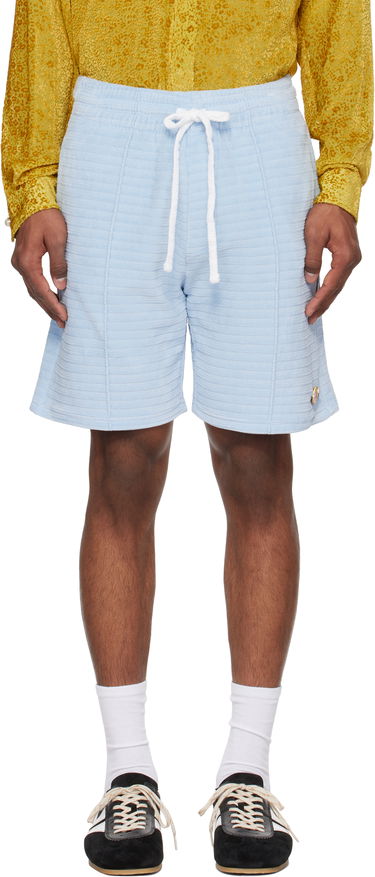 Šortky Casablanca Casablanca Velour Stripe Shorts Modrá | MS25-JTR-249-01, 0