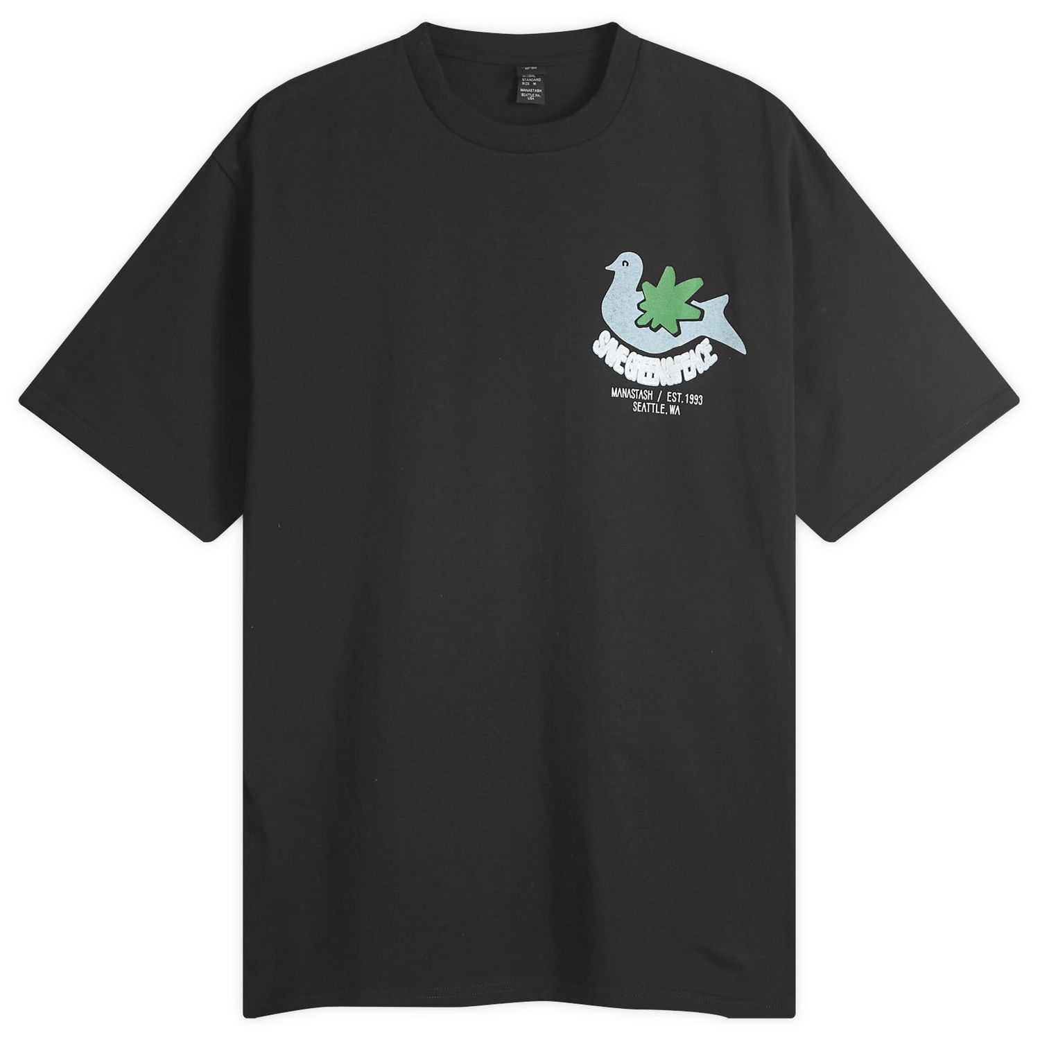 Tričko Manastash Pigion T-Shirt Black Čierna | 7924234005-010, 0