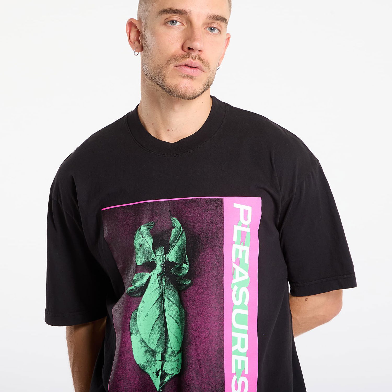 Tričko Pleasures PLEASURES Leaf T-Shirt Čierna | P25F073-BLACK, 1
