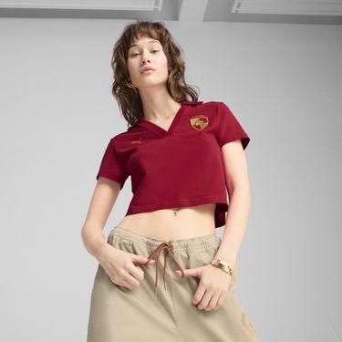 Crop Top Puma PUMA x HARRY POTTER Women's Cropped Polo Shirt Červená | 630097_13, 0