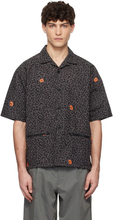 Košeľa UNDERCOVER UNDERCOVER Leopard Print Shirt Šedá | UP1E4409-1, 0