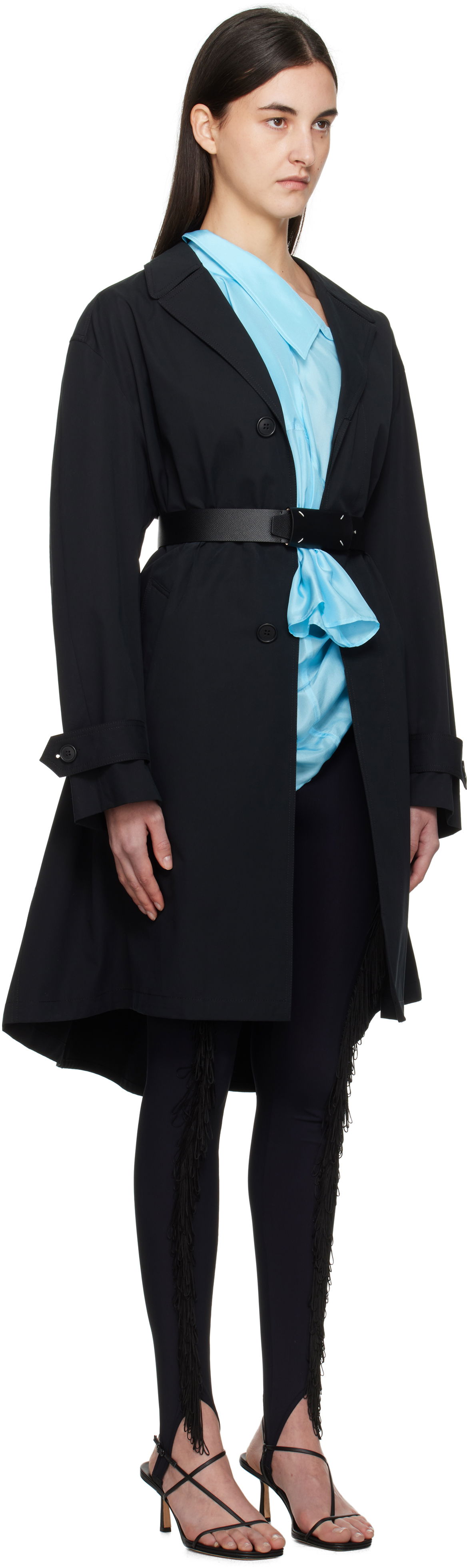 Trenčkot Maison Margiela MM6 Maison Margiela Spliced Trench Coat Čierna | S52AH0078 S78537, 1