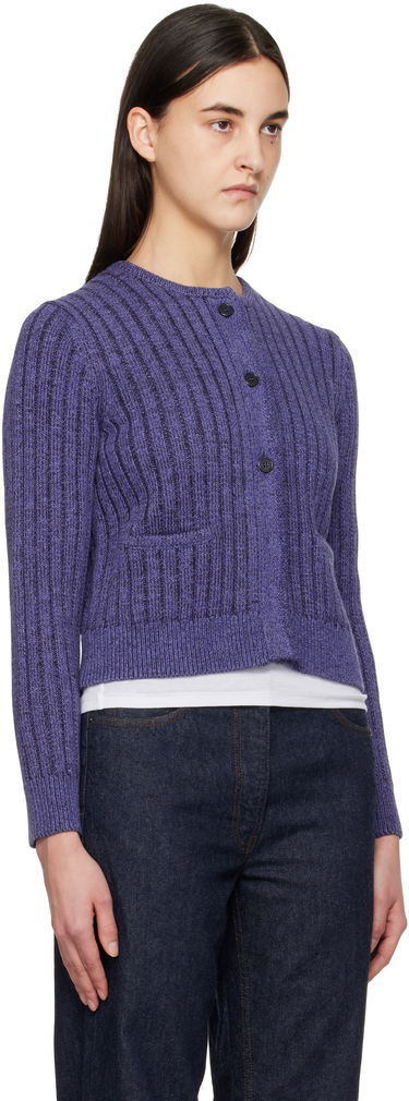Sveter JW Anderson JW Anderson Cropped Buttoned Cardigan Fialová | KW1356-YN0410, 1