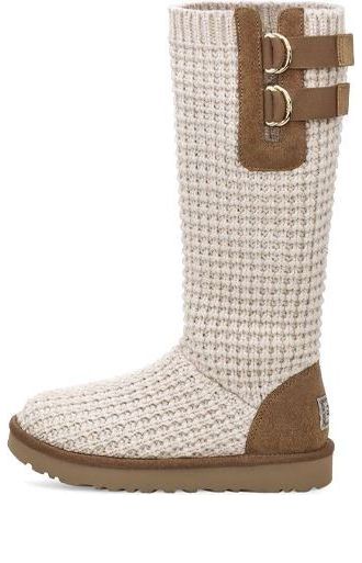 Tenisky a topánky UGG Knitted Tall Boots With Buckles Béžová | 1112478-COML