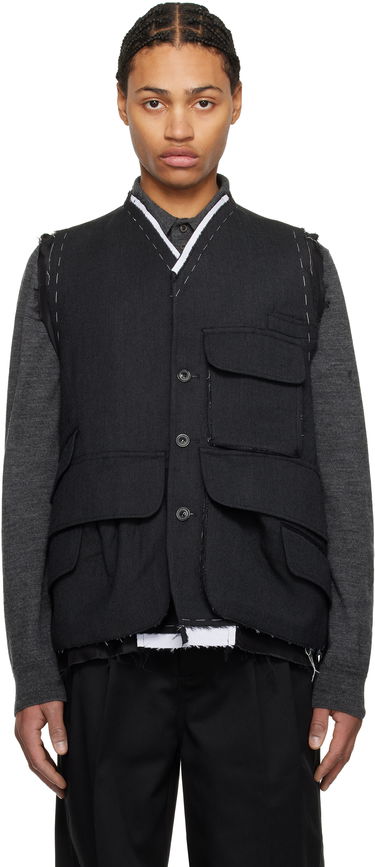 Vesta Maison Margiela Maison Margiela Wool Vest Čierna | S50FB0109 S44578, 0
