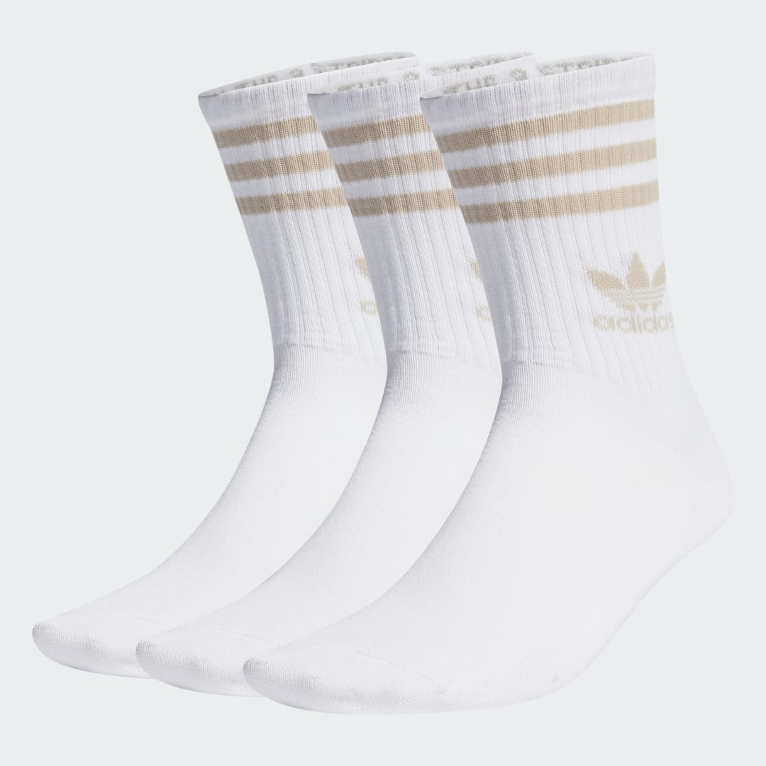 Ponožky adidas Originals Mid Cut Crew Socks – 3 pairs Biela | IW9269, 0