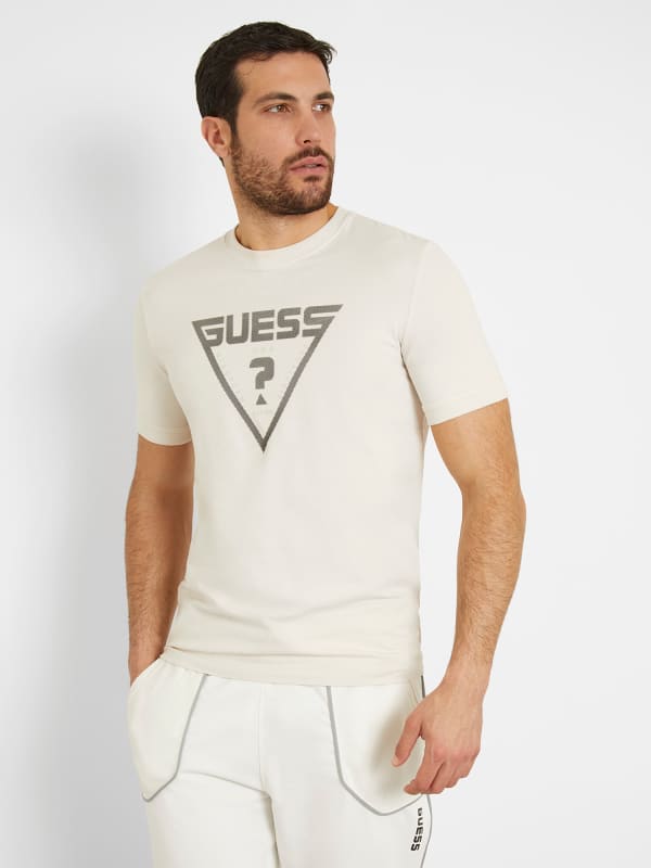 Tričko GUESS Triangle Logo Stretch Biela | Z4GI09J1314, 0