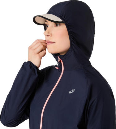 Vetrovka Asics Hooded ROAD PACKABLE Full-Zip Jacket with Drawstring Waist Navy | 2012d076-400, 3