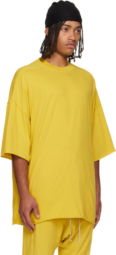 Tričko Rick Owens Concordians Tommy Oversized Raw-Edge Short Sleeve T-shirt Žltá | DU02E7259 RN, 1