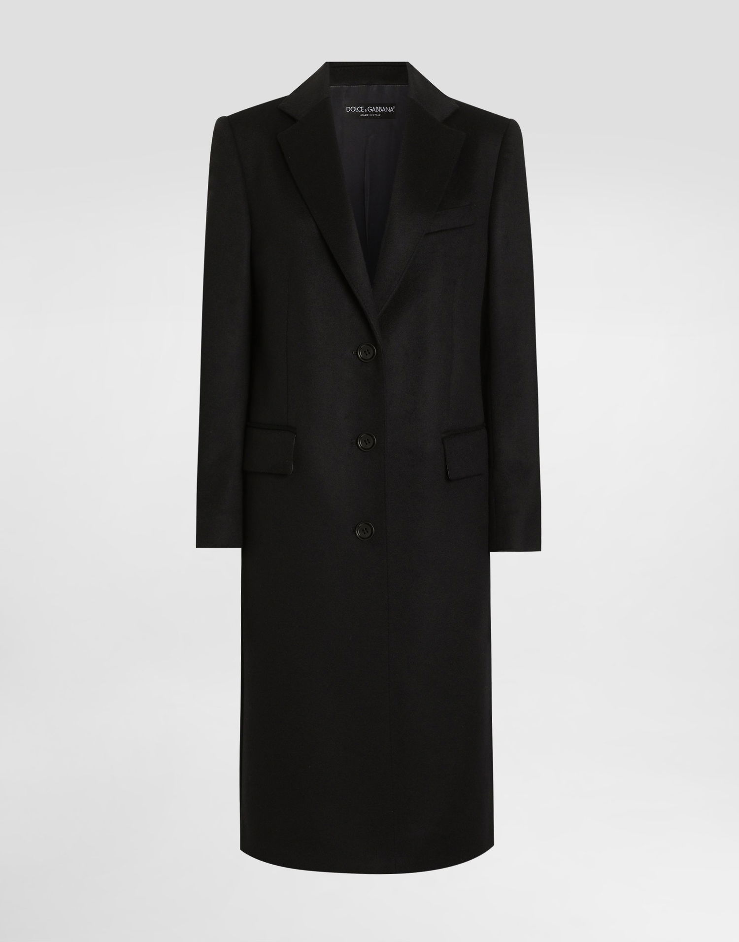 Kabáty Dolce & Gabbana Single-breasted Coat In Bonded Cloth Čierna | F0W3ATGDDC1N0000, 0