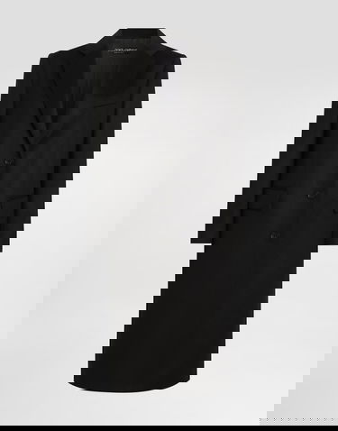 Kabáty Dolce & Gabbana Single-breasted Coat In Bonded Cloth Čierna | F0W3ATGDDC1N0000, 0