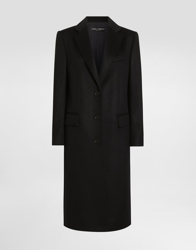 Kabáty Dolce & Gabbana Single-breasted Coat In Bonded Cloth Čierna | F0W3ATGDDC1N0000