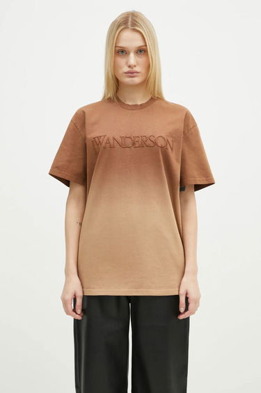 Tričko JW Anderson JW Anderson Logo Embroidery Gradient T-Shirt Hnedá | JT0244.PG1551.619, 0