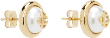 Náušnice Casablanca Casablanca Pearl Logo Stud Earrings Žltá | APF25-JW-094-01, 1