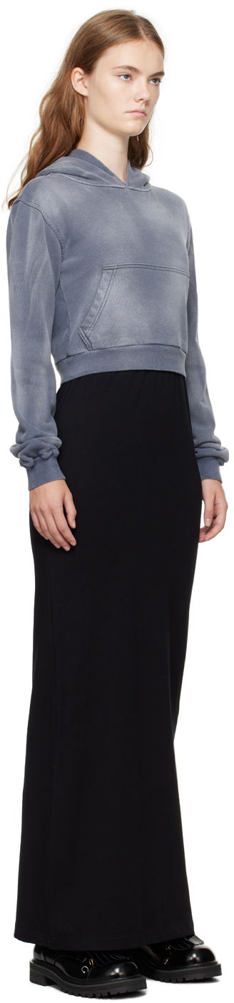 Sukňa We11done We11done Layered Hoodie Maxi Dress Čierna | WD-TH2-24-838-W-CH, 1