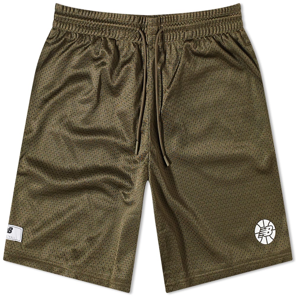 Šortky New Balance Hoops Essentials Fundamental Short Zelené | MS23583-DMO, 0