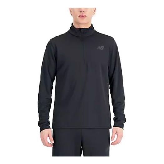 Mikina New Balance Tenacity Hooded Quarter Zip Top Čierna | MT33130-BK