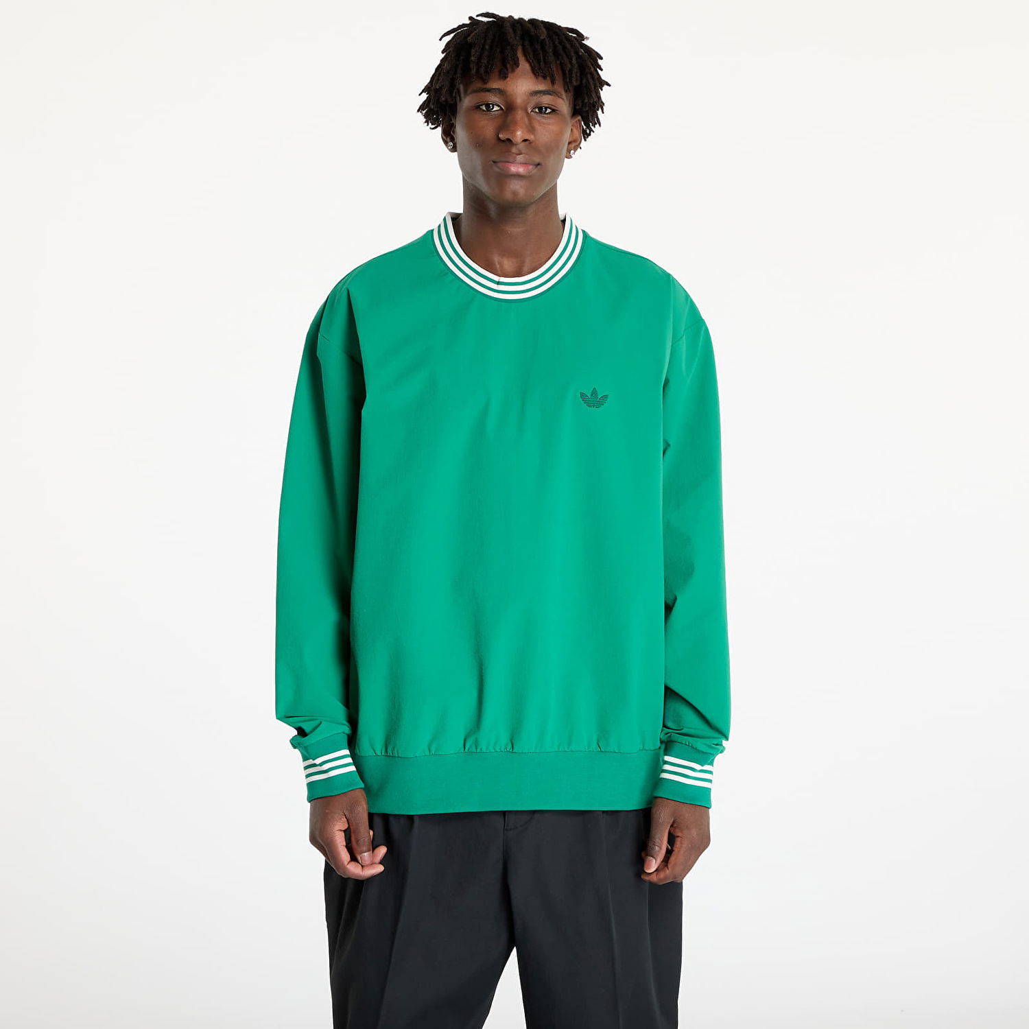 Mikina adidas Originals Rolling Links Dwr Crew Bright Green Zelené | JE9340, 0