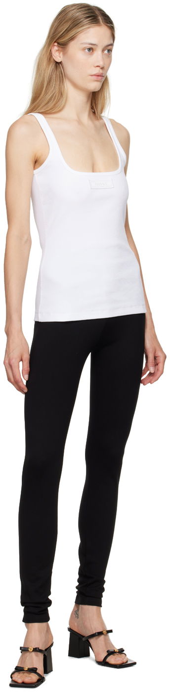 Tielko Versace Slim-Fit Ribbed Tank Top Biela | 1017003-1A12060-1W000, 3