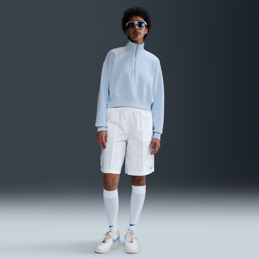 Mikina Nike Sportswear Phoenix Fleece Cropped Half-Zip Sweatshirt Modrá | DQ5767-423, 2