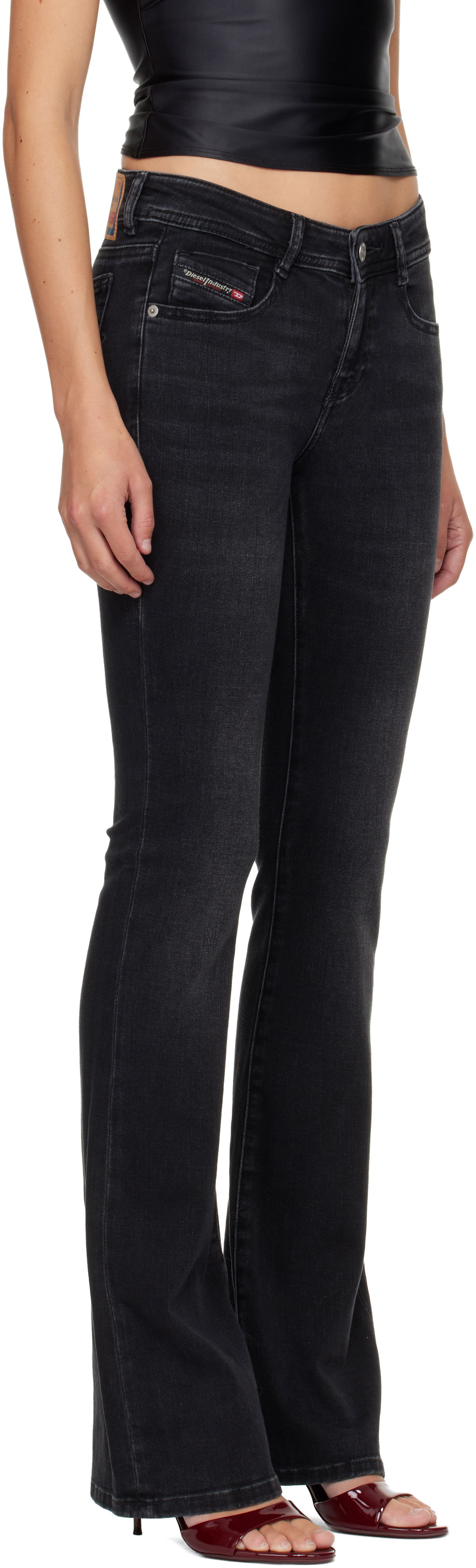 Džínsy Diesel 1969 D-Ebbey Flared Jeans Čierna | A11003 0DBDN, 1