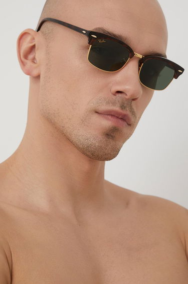 Slnečné okuliare Ray-Ban Ray-Ban Clubmaster Square Sunglasses Hnedá | 0RB3916, 1