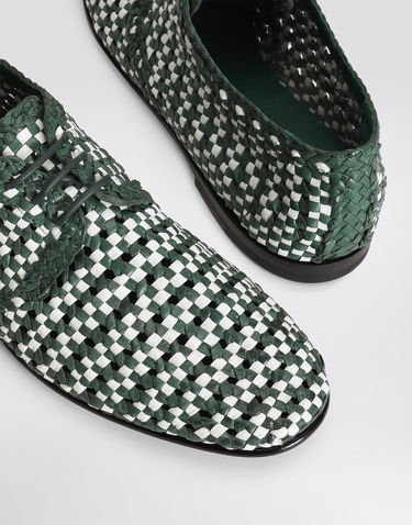 Doplnky Dolce & Gabbana Dolce & Gabbana Woven Leather Derby Shoes Zelené | A10872A9M518B918, 3