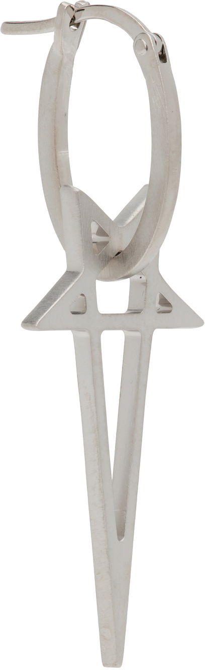 Silver Porterville Pentagram Single Earring
