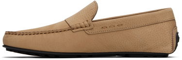 Tenisky a topánky BOSS Nubuck Leather Loafers with Driver Sole Béžová | 50548116, 3