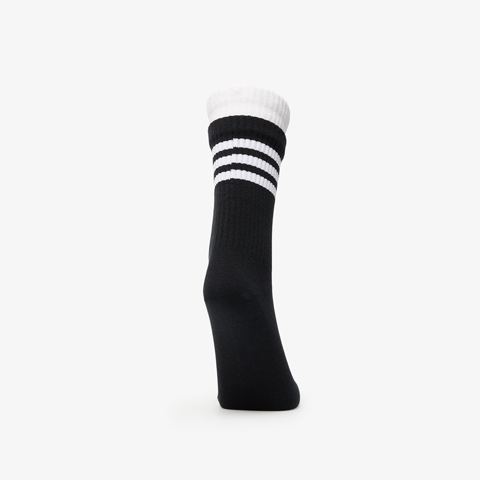 3 Stripes 2 Layer Crew Socks 2-Pack Black/ White