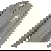 Alpaca Knit Polo with Heart A Motif