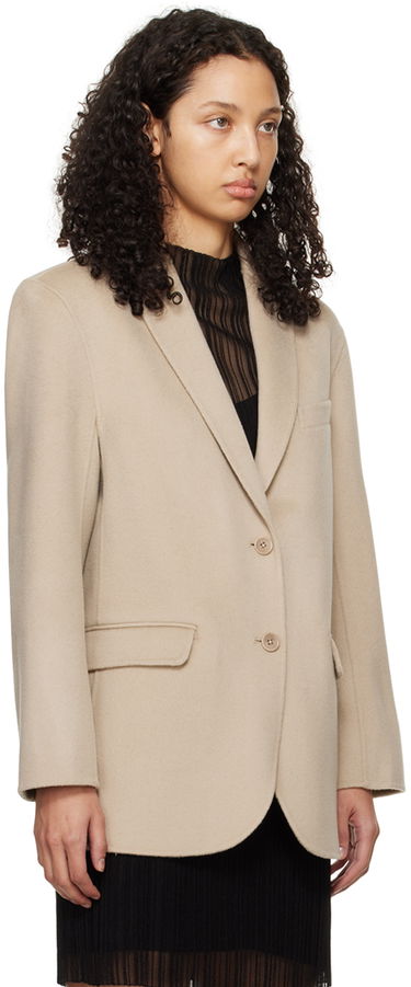Bunda Anine Bing Quinn Wool Blazer Béžová | A-01-7073-280, 1