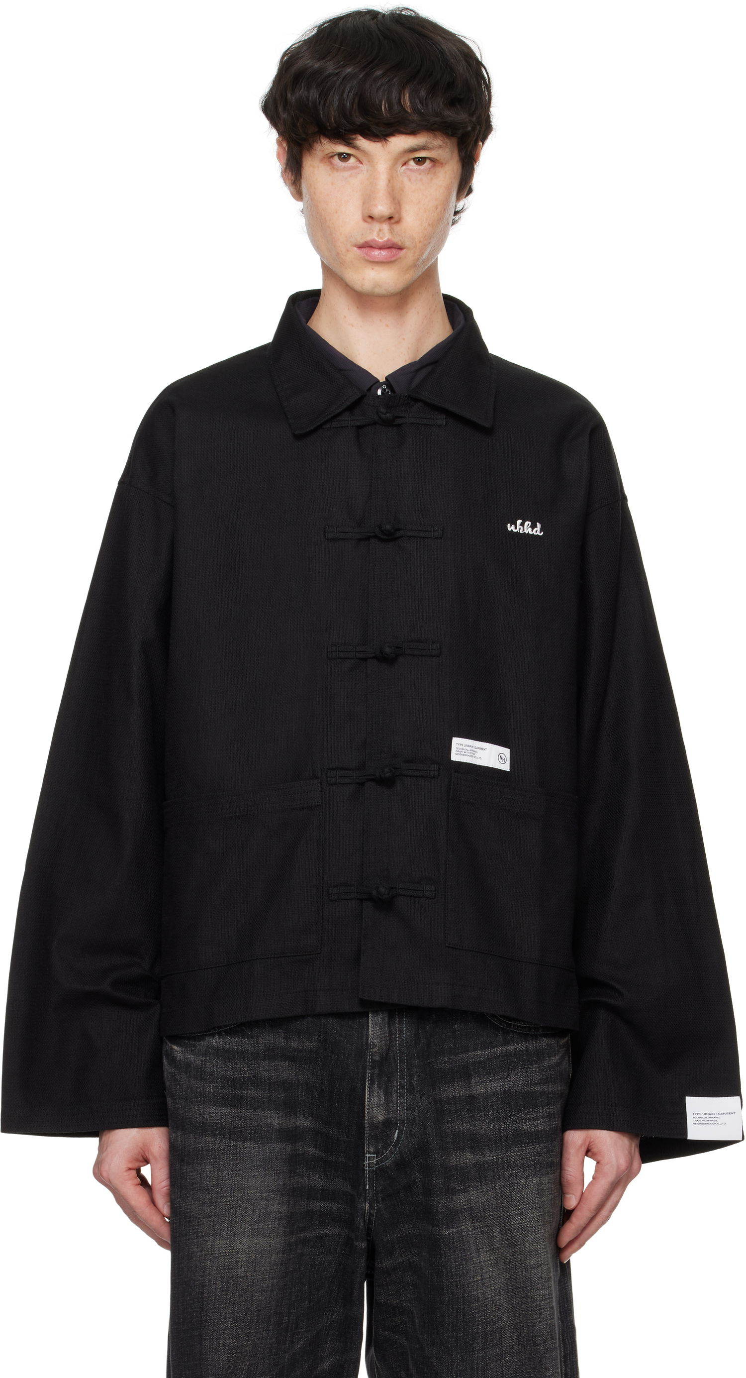 Košeľa Neighborhood Shirt Long Sleeve Čierna | 242AQNH-SHM06, 0