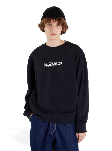 Sveter Napapijri Box Logo Crew Sweat Čierna | NP0A4GBF-0411