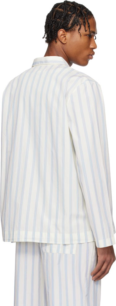Pyžamo TEKLA Tekla Poplin Striped Pajama Shirt Modrá | SWT-NS, 2