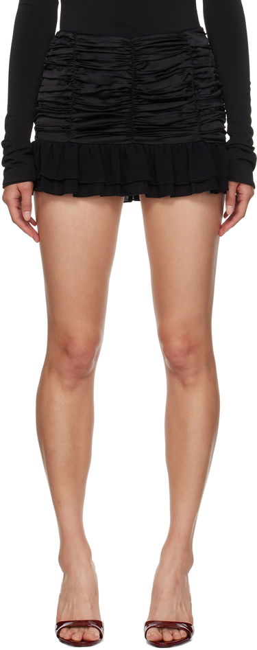 Sukňa GUIZIO Guizio Blume Ruched Mini Skirt Čierna | F24303W022, 0