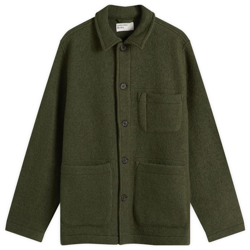 Bunda Universal Works Wool Fleece Field Jacket, Size Small Zelené | 00017-OLV