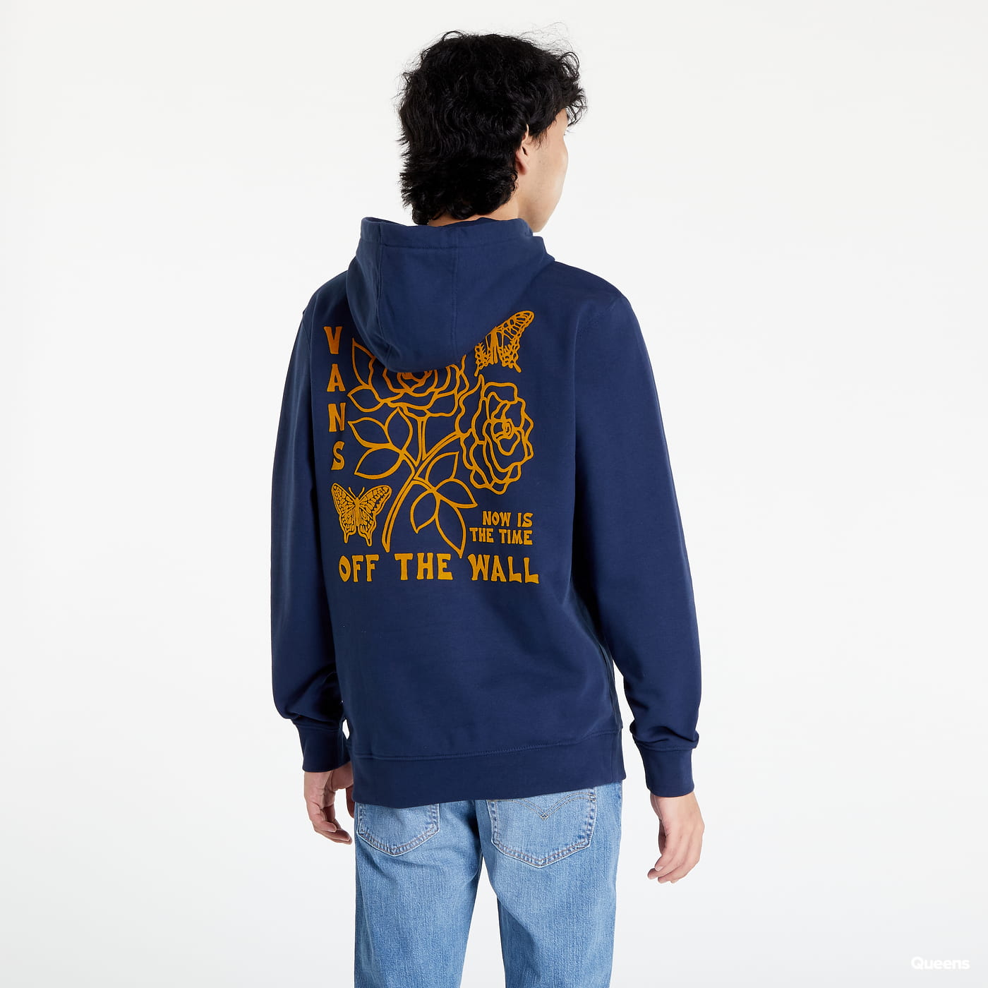 Mikina Vans Roses and Butterflies Pullover Hoodie Navy | VN0000BGLKZ1, 0