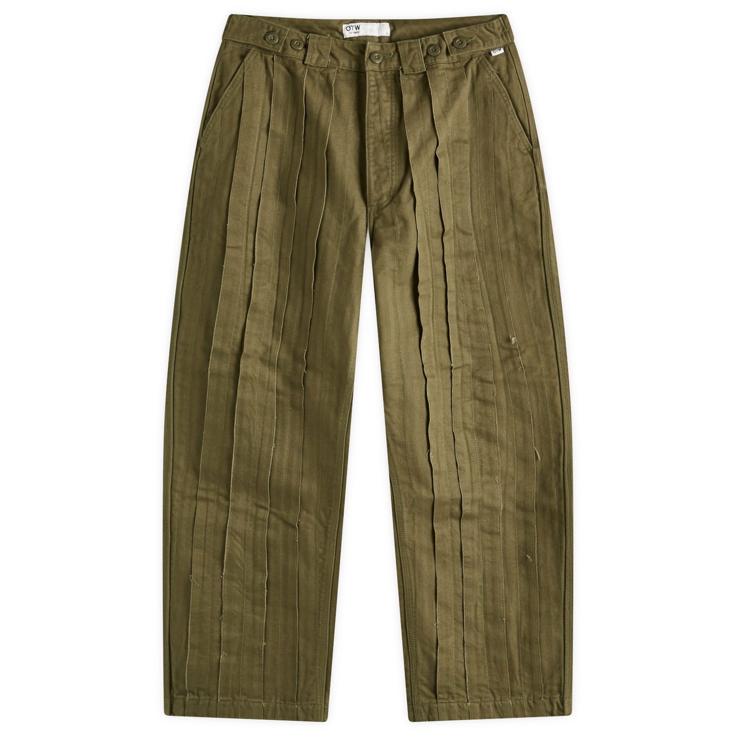 Nohavice Vans OTW Courtyard Pleated Wide-Leg Pants 30" Zelené | VN000NCPKCZ1, 1