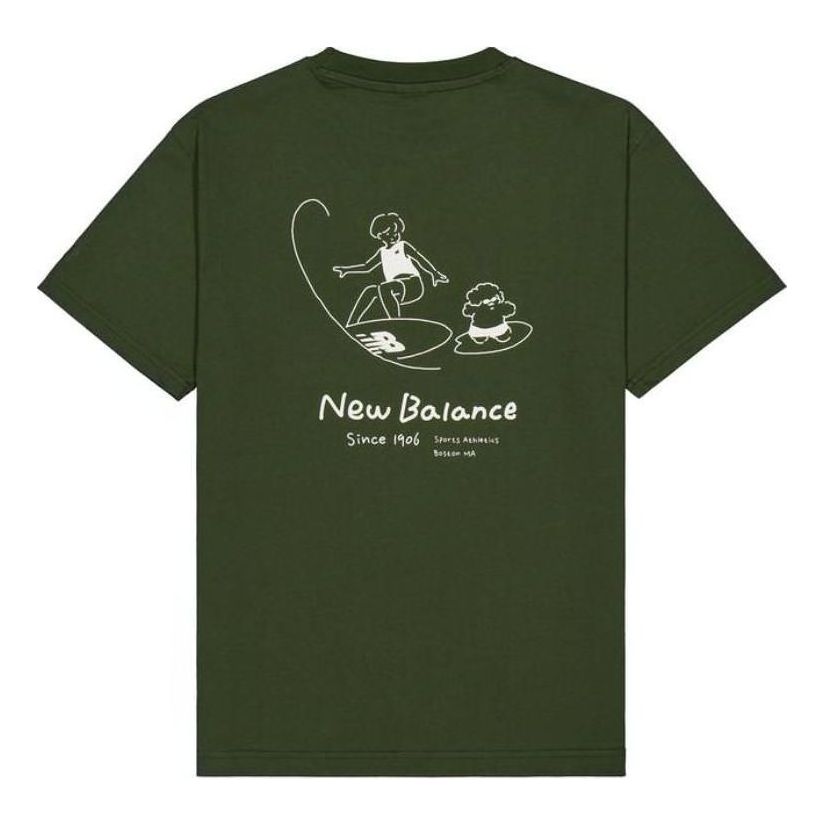 Tričko New Balance Tombonia Graphic T-Shirt Zelené | AMT42336-KOU, 0