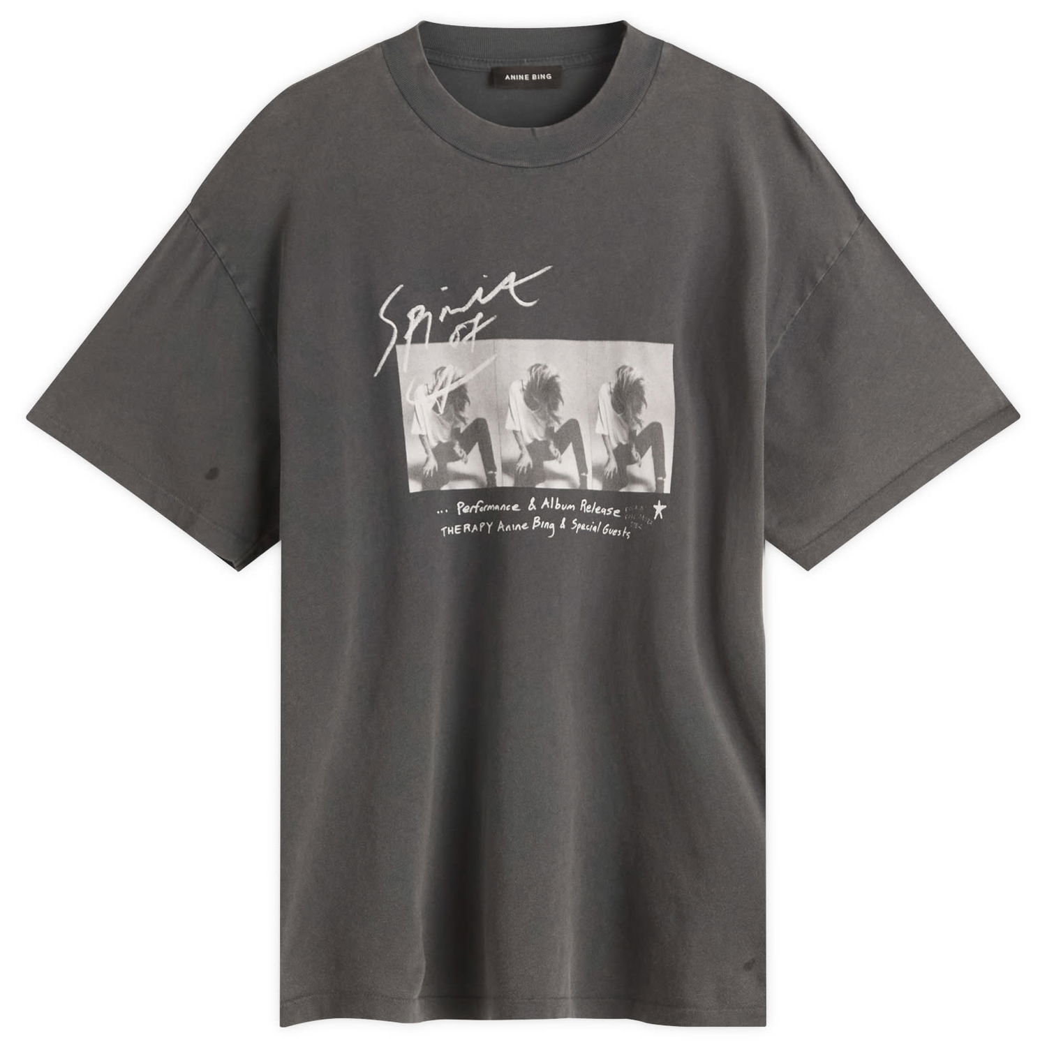 Tričko Anine Bing Anine Bing Ashton Concert T-Shirt, Size Large Šedá | A-08-11304-WBL1, 0