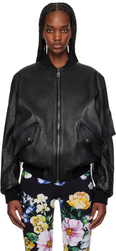 Bomber bunda Dolce & Gabbana Dolce&Gabbana Nappa Leather Bomber Jacket Čierna | F9S37L HULQJ, 0