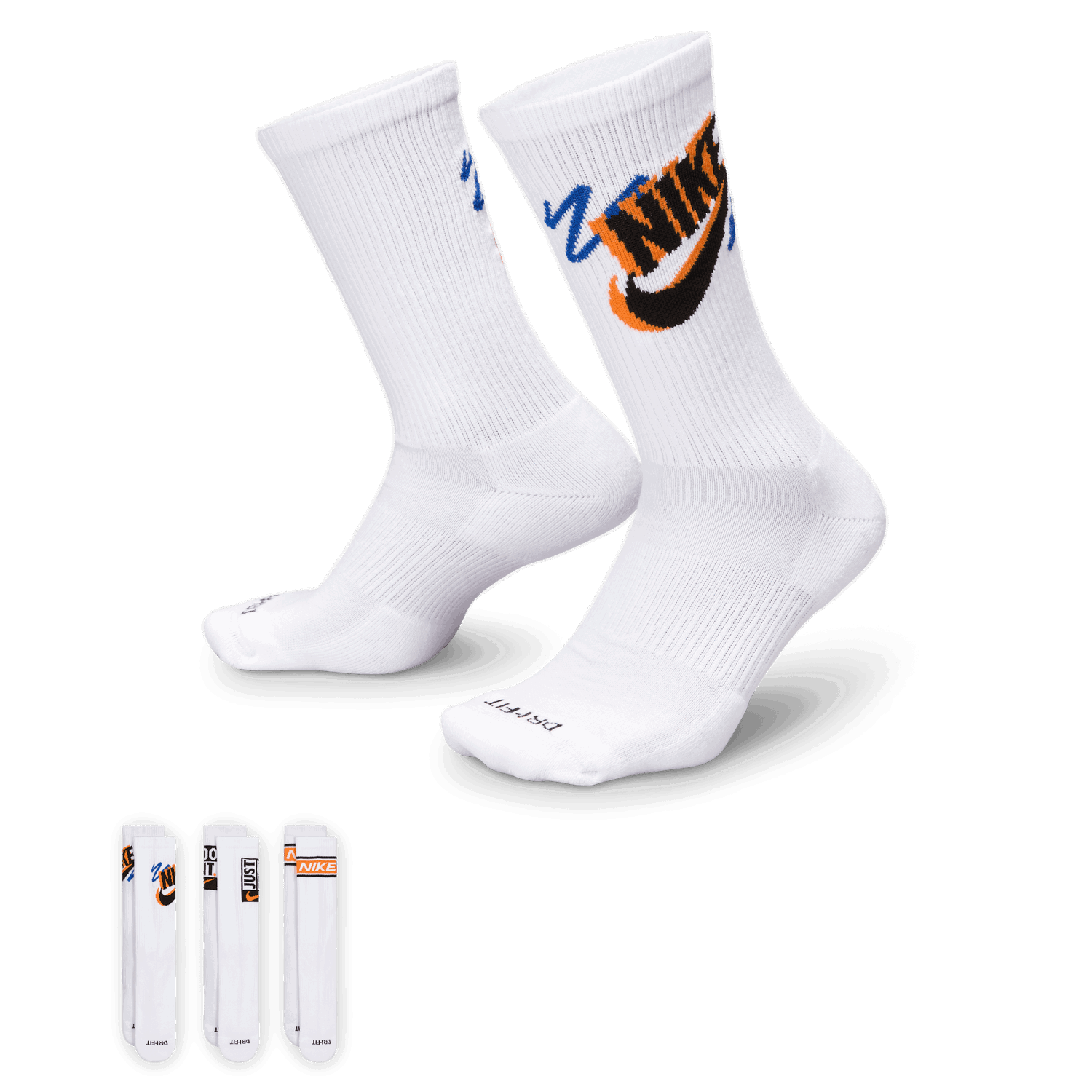 Ponožky Nike Everyday Plus Mid-Calf Socks (3 Pairs) Biela | HJ9339-901, 0