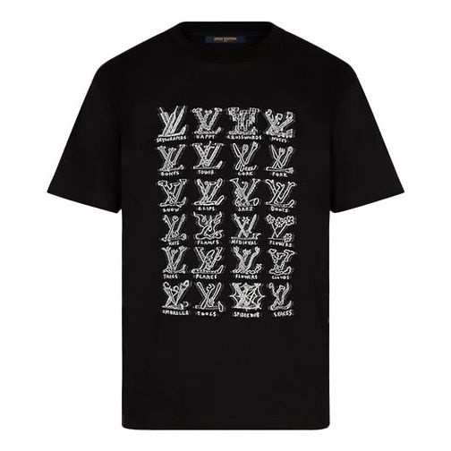 Tričko Louis Vuitton Round Neck Short Sleeve T-Shirt Čierna | 1A8GV6