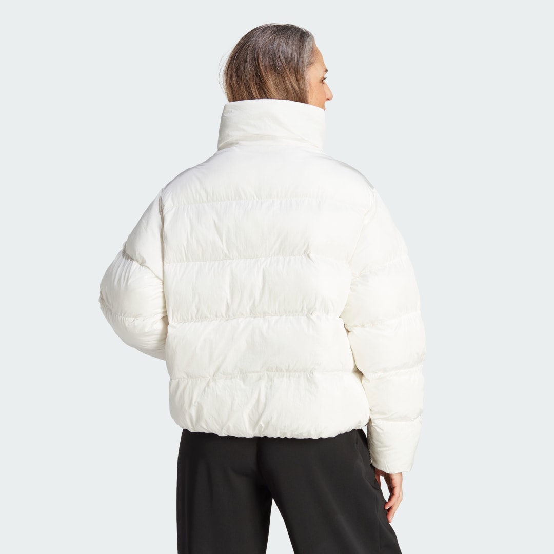 Prešívaná bunda adidas Performance Short Vegan Puffer Jacket Biela | IJ8236, 1