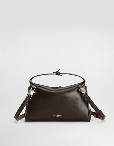 Taška cez rameno Dolce & Gabbana Vittoria Tempesta Calfskin Crossbody Bag Hnedá | BM2049AU99480178, 3