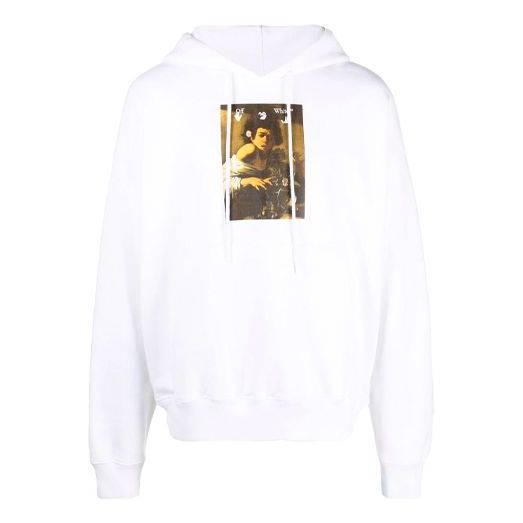 Mikina Off-White Off-White Caravaggio Painting Print Hoodie Biela | OMBB085F21FLE0130184, 0