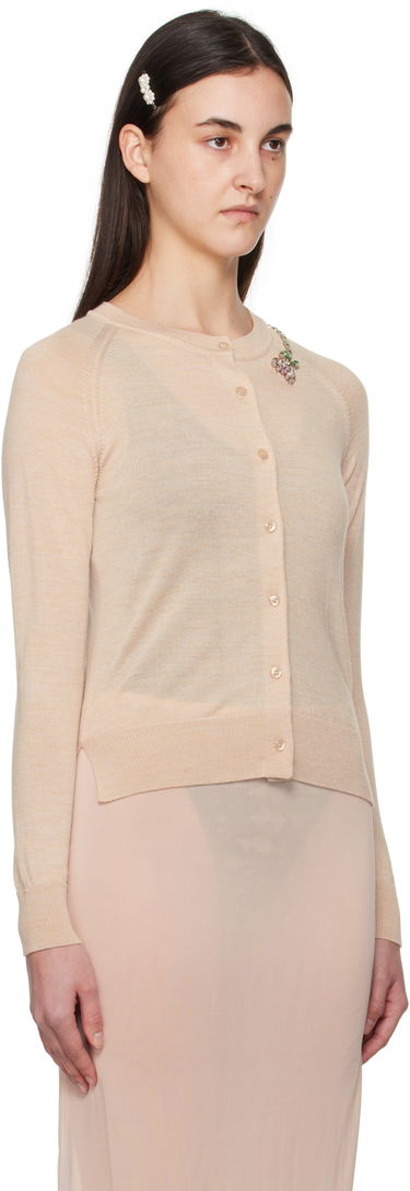 Sveter Simone Rocha Simone Rocha Embellished Flower Cardigan Čierna | KMK13TB 0647, 4