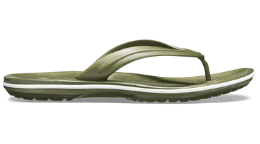 Oblečenie Crocs unisex Crocband™ Flips Army Green / White 36 Zelené | 11033-37P, 0